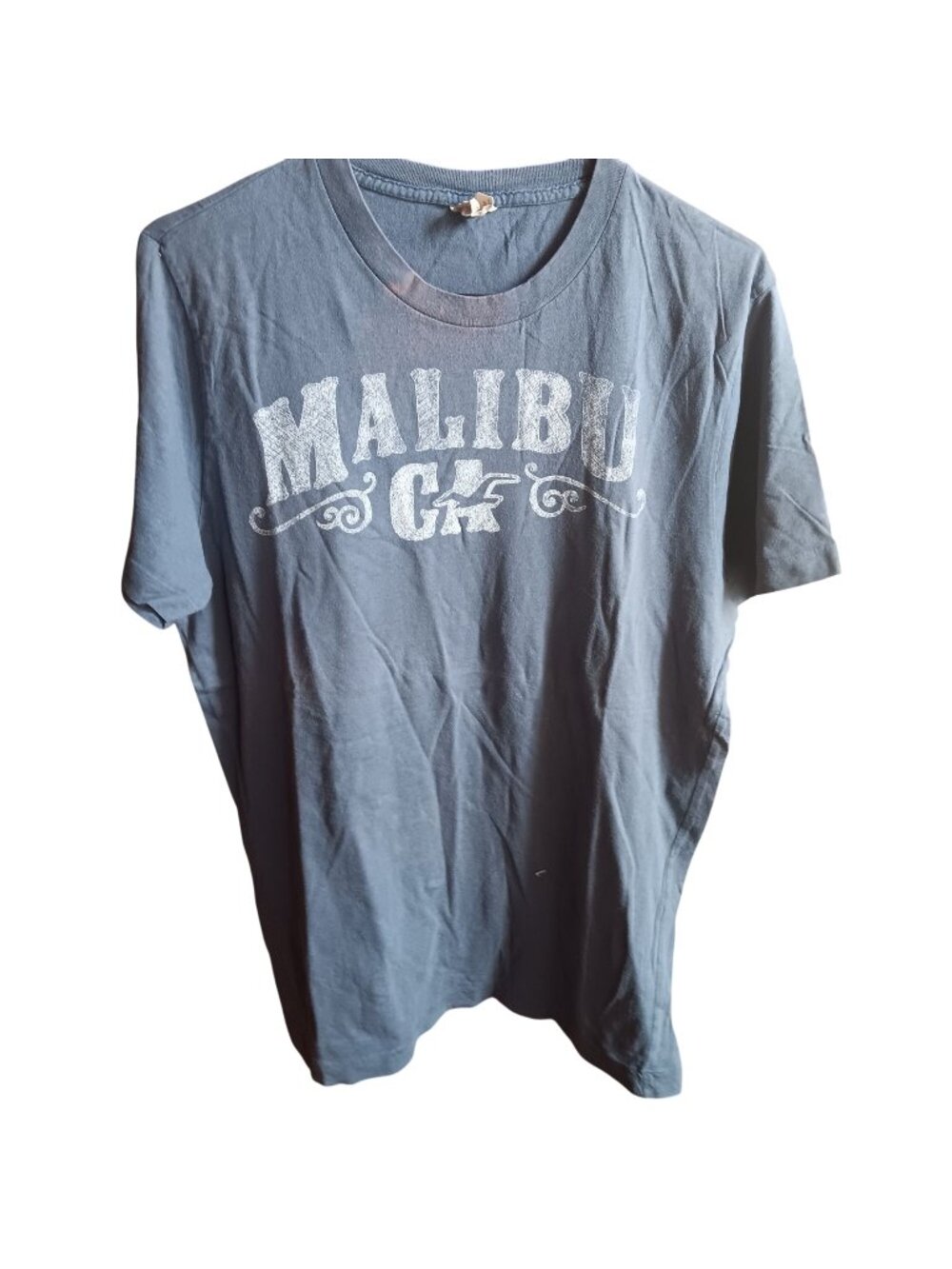Vintage Single Stitch T-shirt MEdium Malibu CA Graphic SKate Made in Brazil